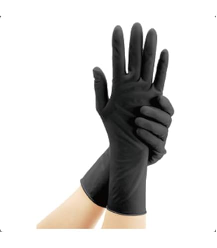   手袋 M/M 黒 Amazon.co.jp: フェザー シルクラテックスグローブ ブラック 50枚 M